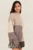 VERY J Color Block Mock Neck Drop Shoulder Sweater sold by Charming Charlie