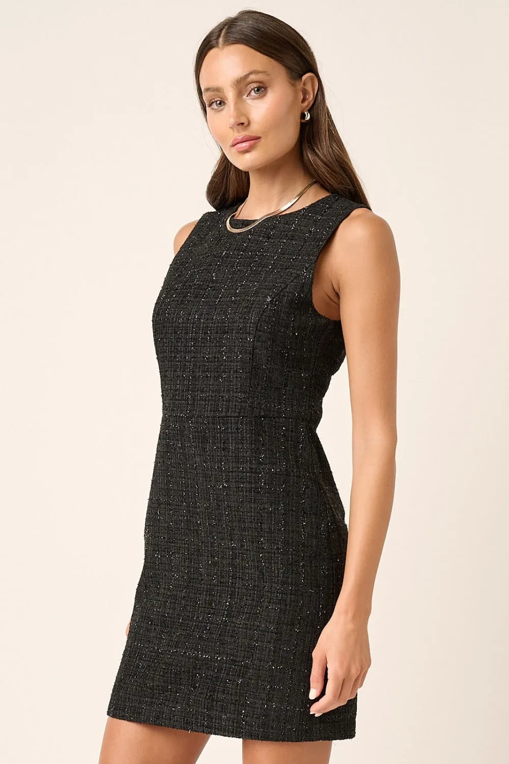 Mittoshop Tweed Sleeveless Mini Dress sold by Charming Charlie product image thumbnail 3