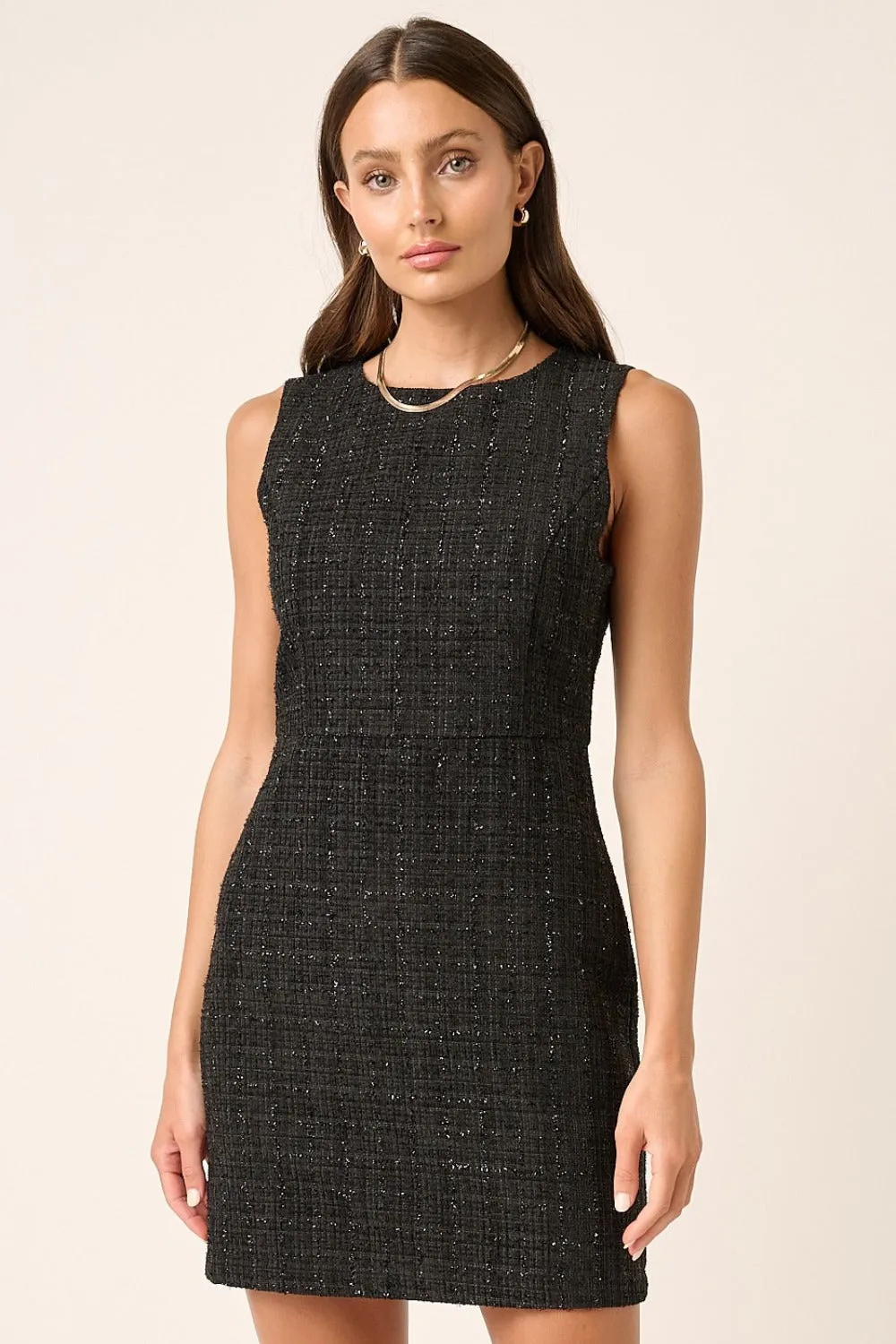 Mittoshop Tweed Sleeveless Mini Dress sold by Charming Charlie