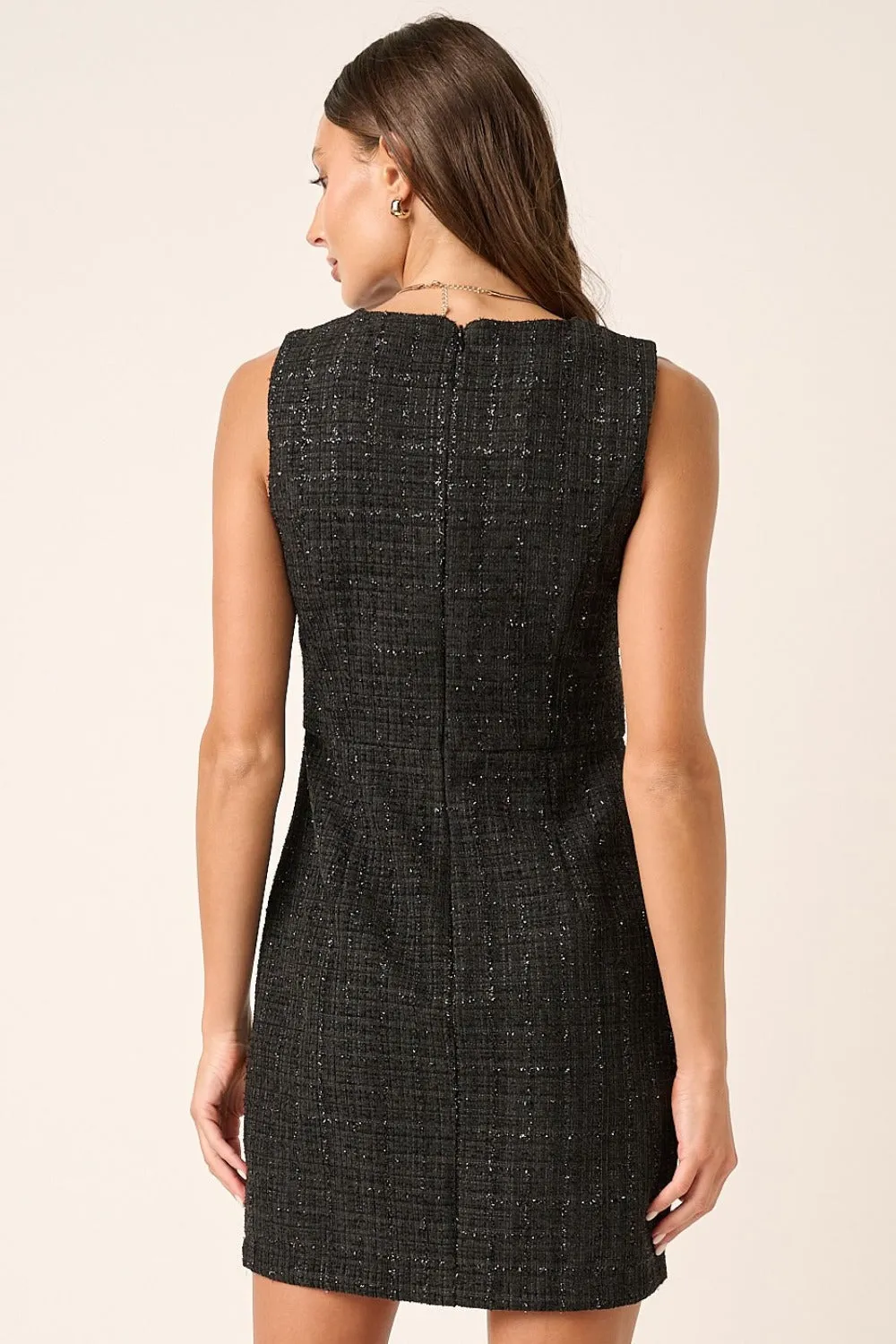 Mittoshop Tweed Sleeveless Mini Dress sold by Charming Charlie product image thumbnail 2
