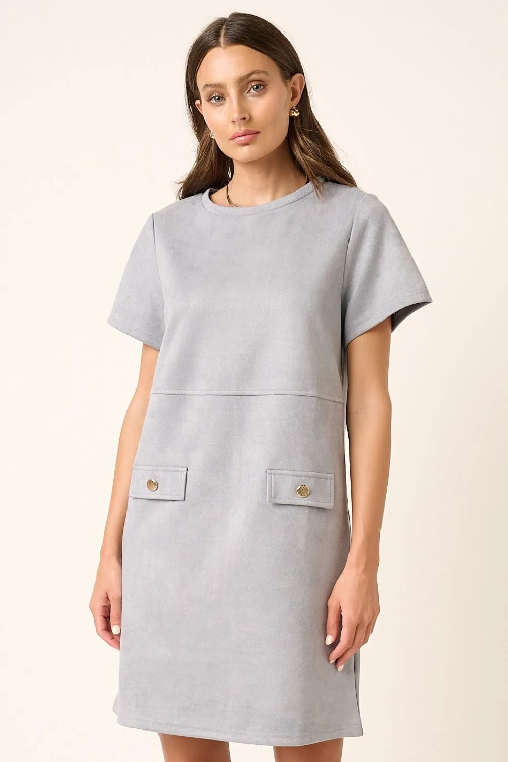 Mittoshop Suede Short Sleeve Mini Dress sold by Charming Charlie