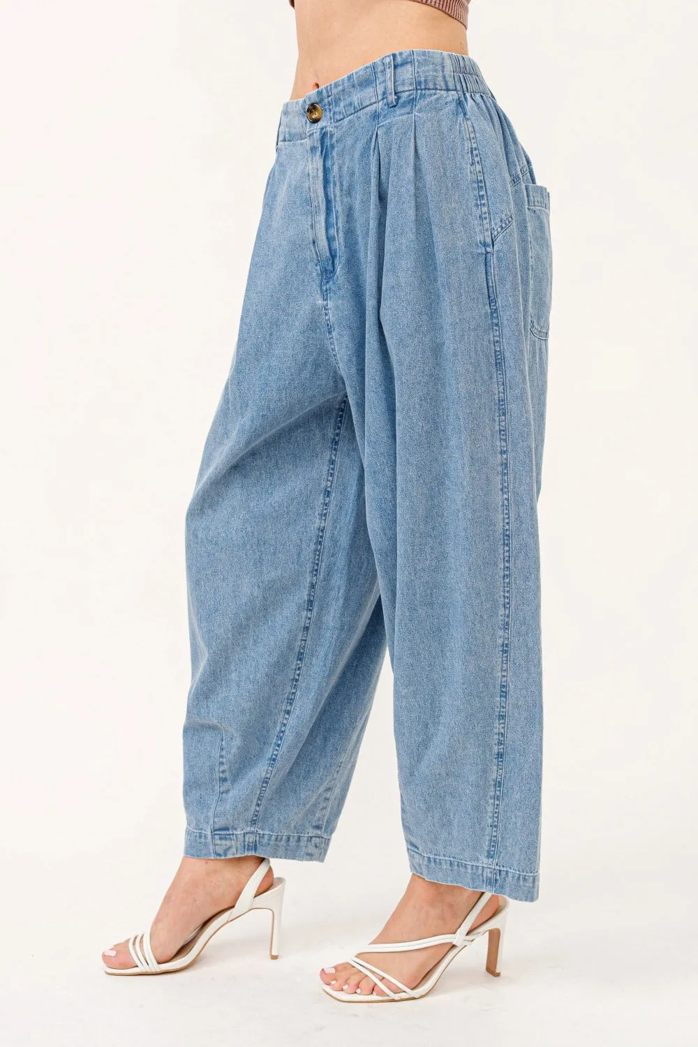 And The Why Elastic Back Pleated Baggy Jeans sold by Charming Charlie product image thumbnail 3