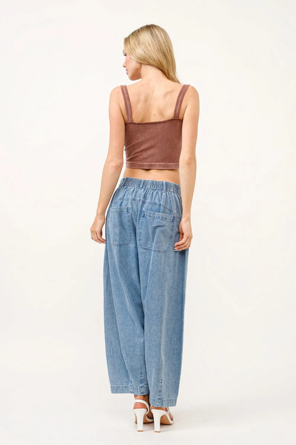 And The Why Elastic Back Pleated Baggy Jeans sold by Charming Charlie product image thumbnail 5