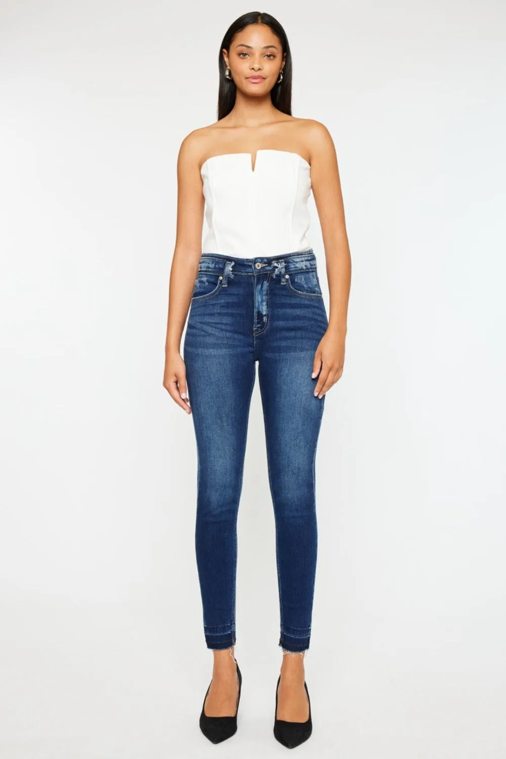 Kancan Full Size High Rise Ankle Skinny Jeans sold by Charming Charlie product image thumbnail 4