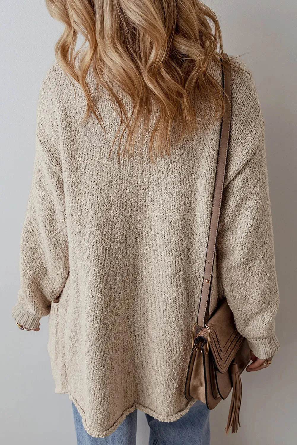 Pocketed Button Up Long Sleeve Cardigan sold by Charming Charlie product image thumbnail 2