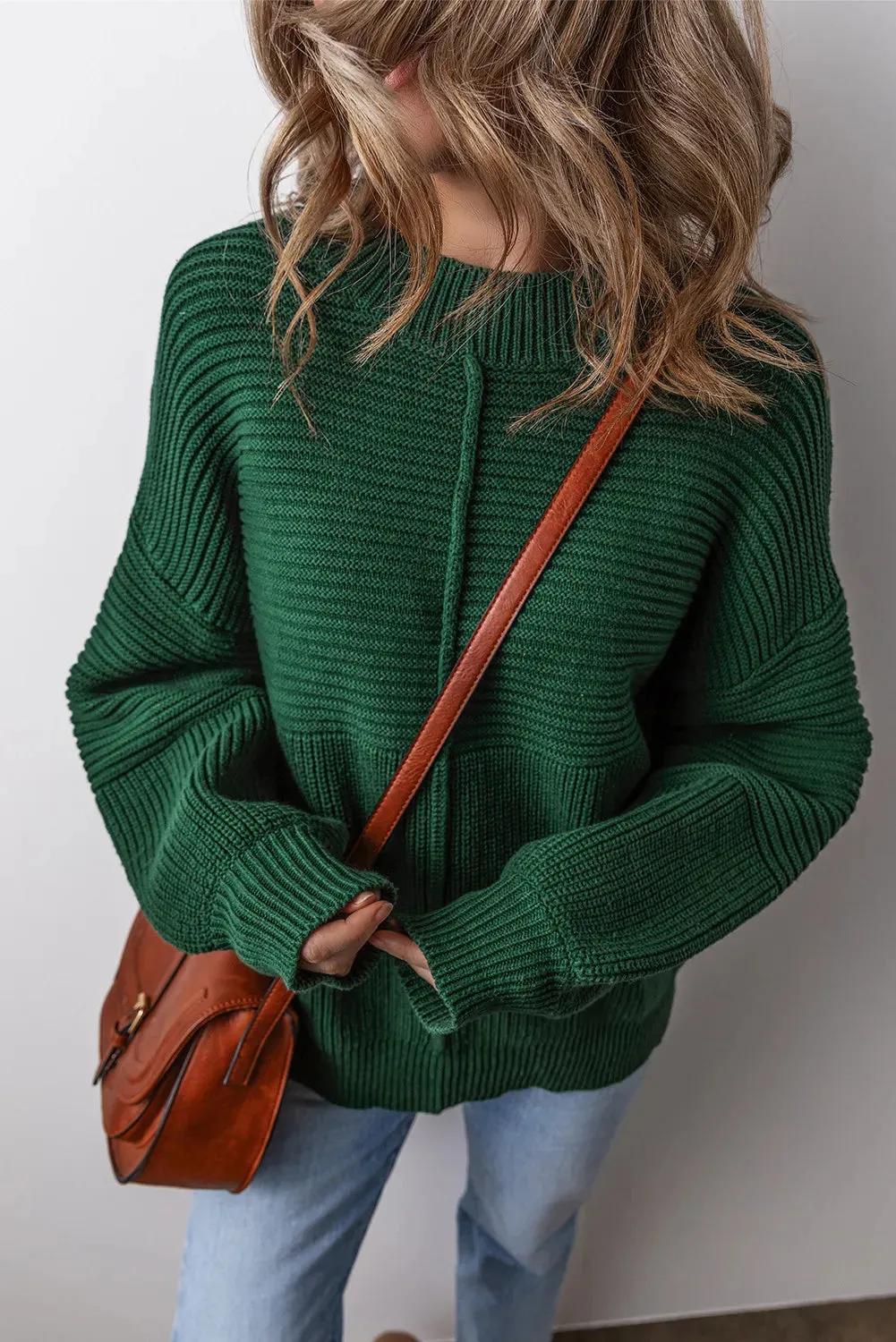 Round Neck Dropped Shoulder Sweater sold by Charming Charlie product image thumbnail 3