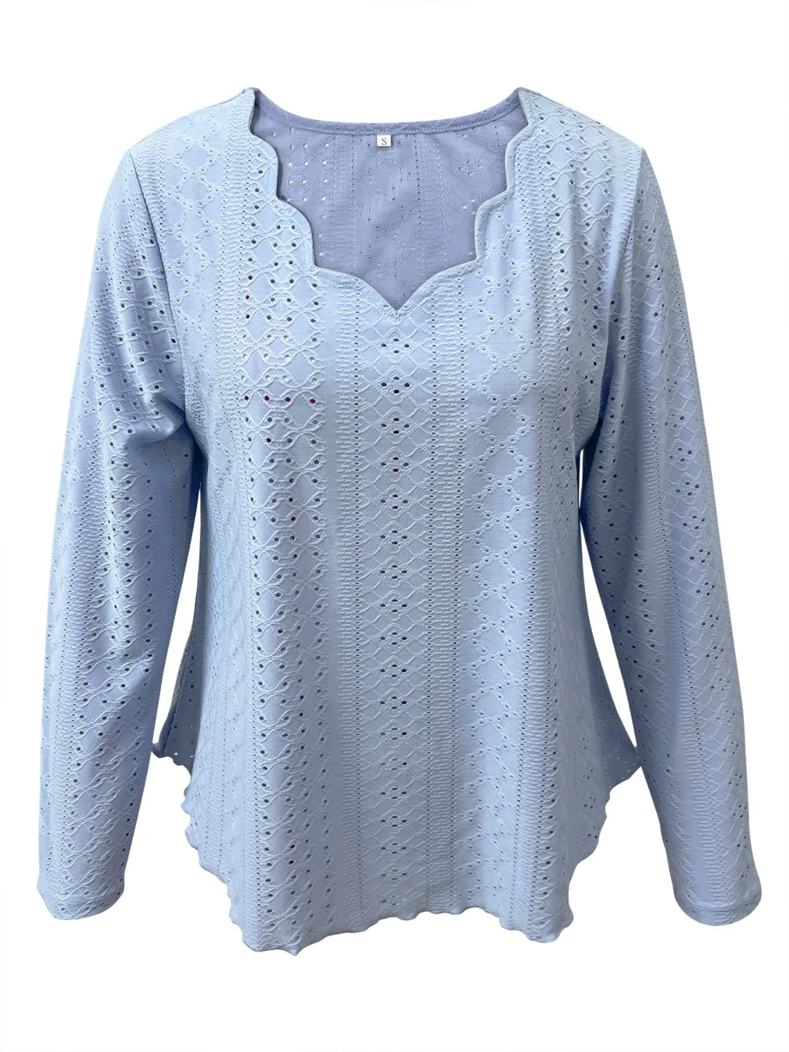 Eyelet Long Sleeve Blouse sold by Charming Charlie product image thumbnail 5