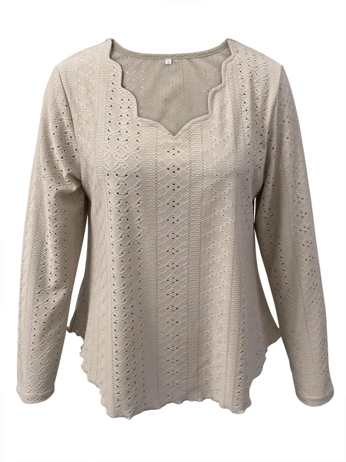 Eyelet Long Sleeve Blouse sold by Charming Charlie product image thumbnail 2