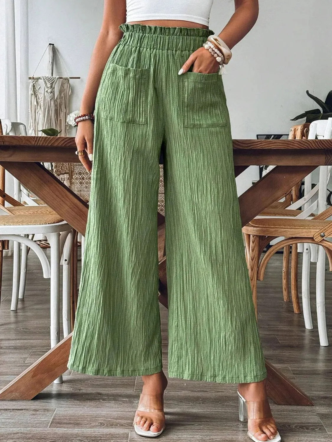 Frill Wide Leg Pants sold by Charming Charlie product image thumbnail 4