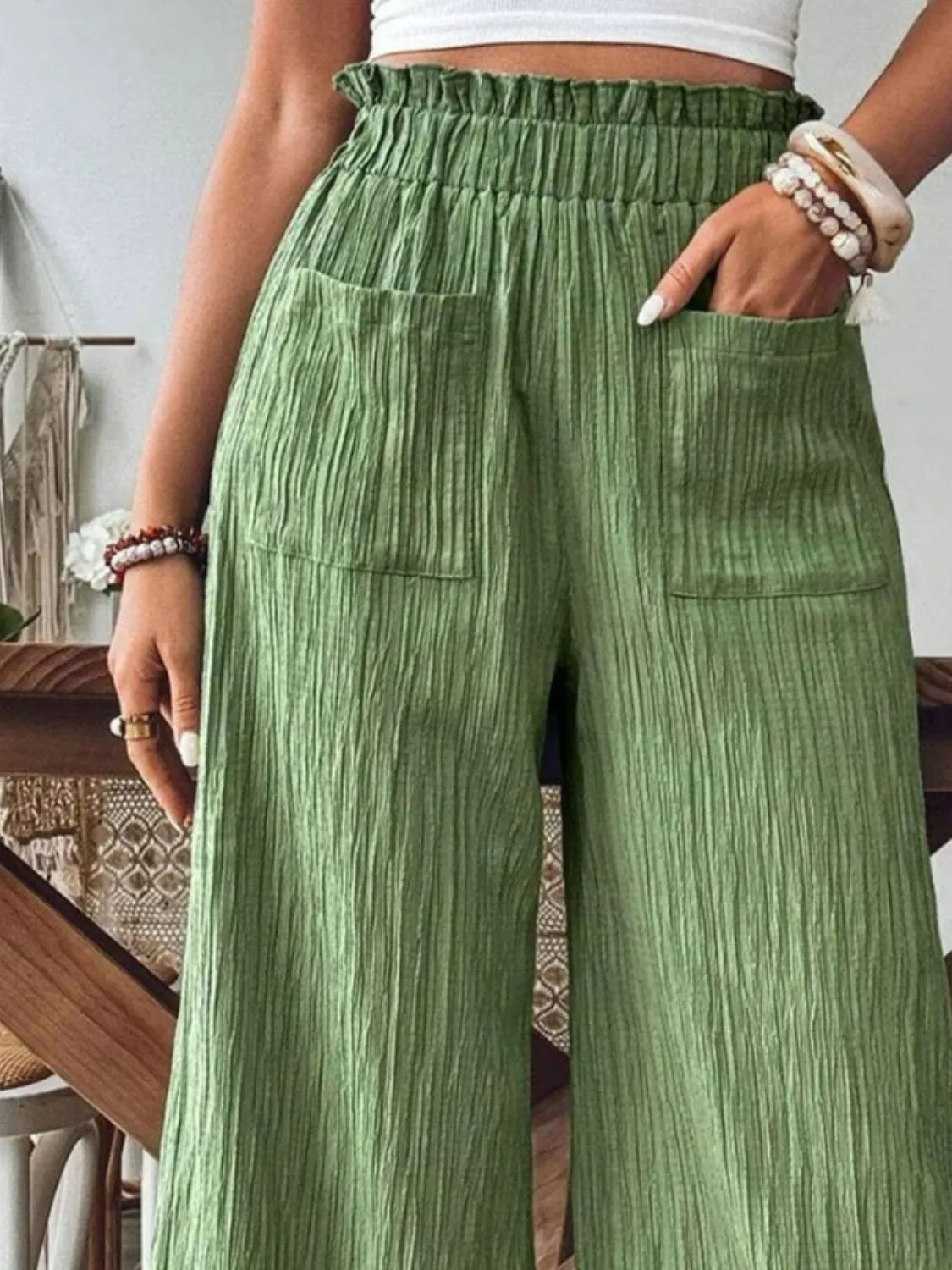 Frill Wide Leg Pants sold by Charming Charlie product image thumbnail 5