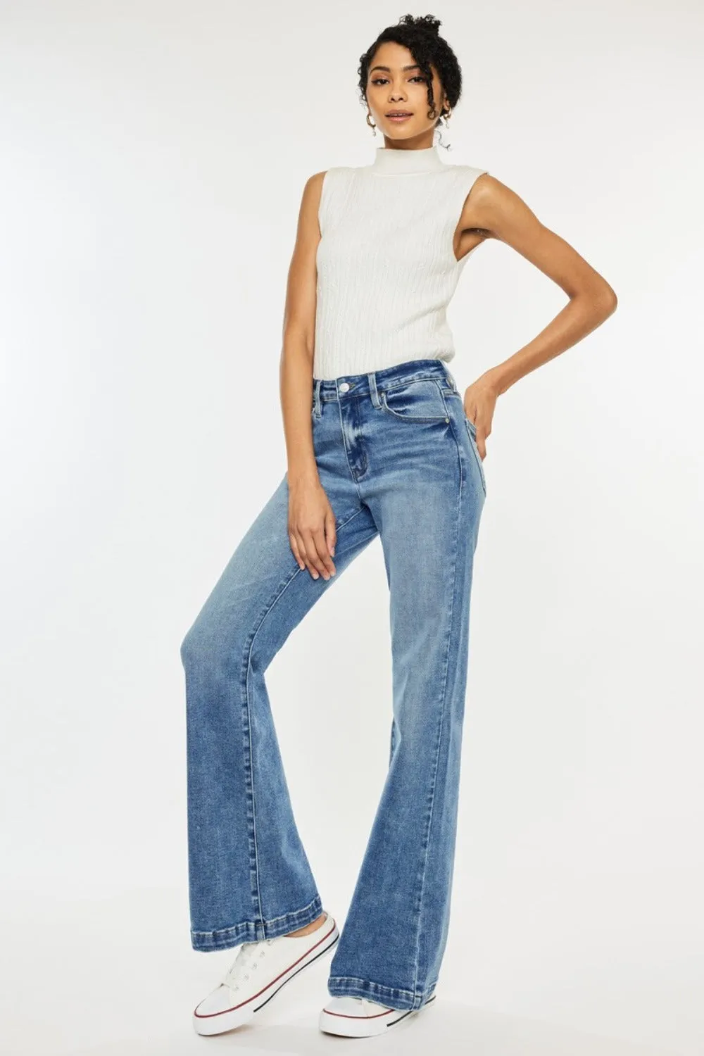 Kancan High Rise Wide Leg Jeans sold by Charming Charlie product image thumbnail 3