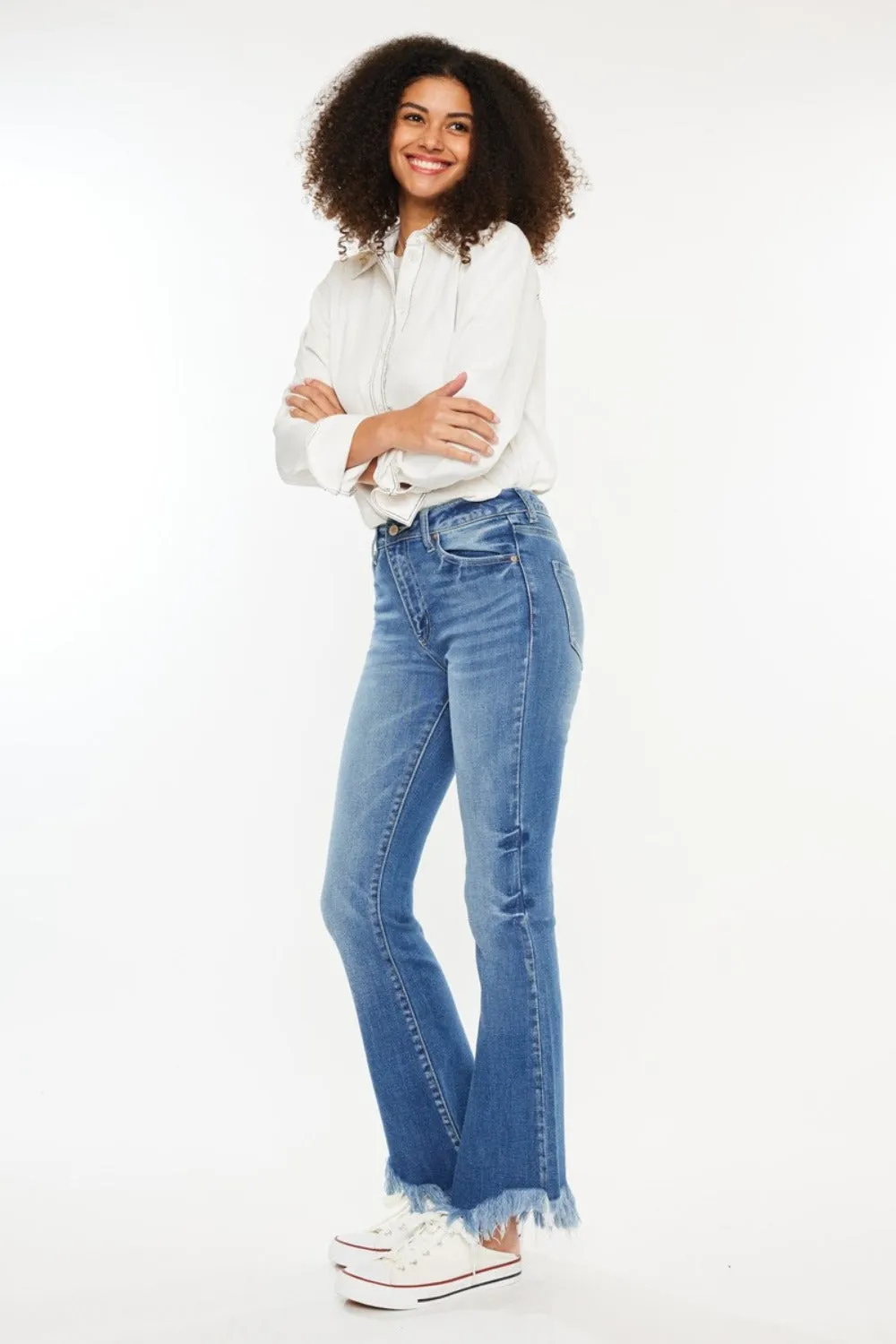 Kancan High Rise Frayed Hem Jeans sold by Charming Charlie product image thumbnail 3