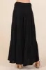 Mittoshop Tier Detail Smocked Elastic Waist Wide Leg Pants sold by Charming Charlie