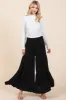 Mittoshop Tier Detail Smocked Elastic Waist Wide Leg Pants sold by Charming Charlie