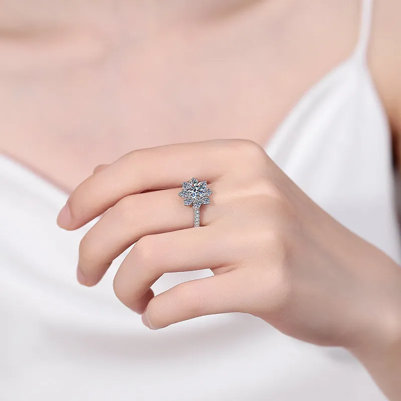 1 Carat Moissanite 925 Sterling Silver Ring sold by Charming Charlie