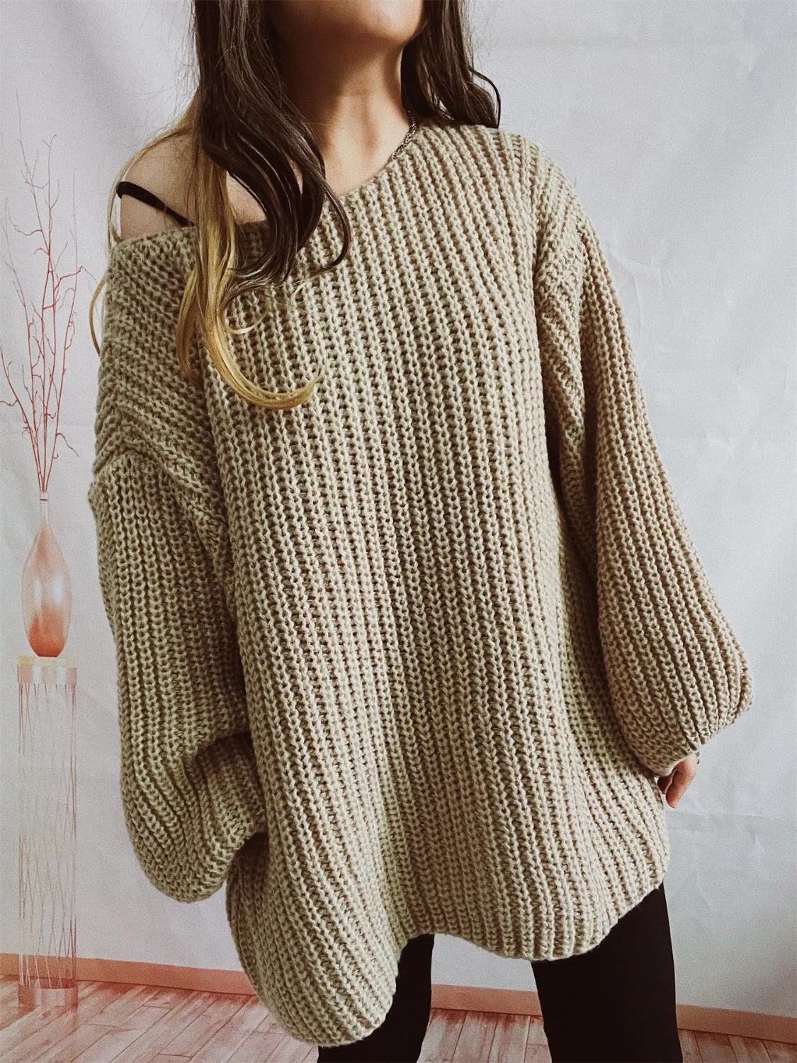 Boat Neck Long Sleeve Sweater with Belt sold by Charming Charlie product image thumbnail 3