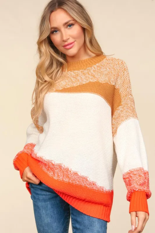 Haptics Color Block Long Sleeve Sweater sold by Charming Charlie