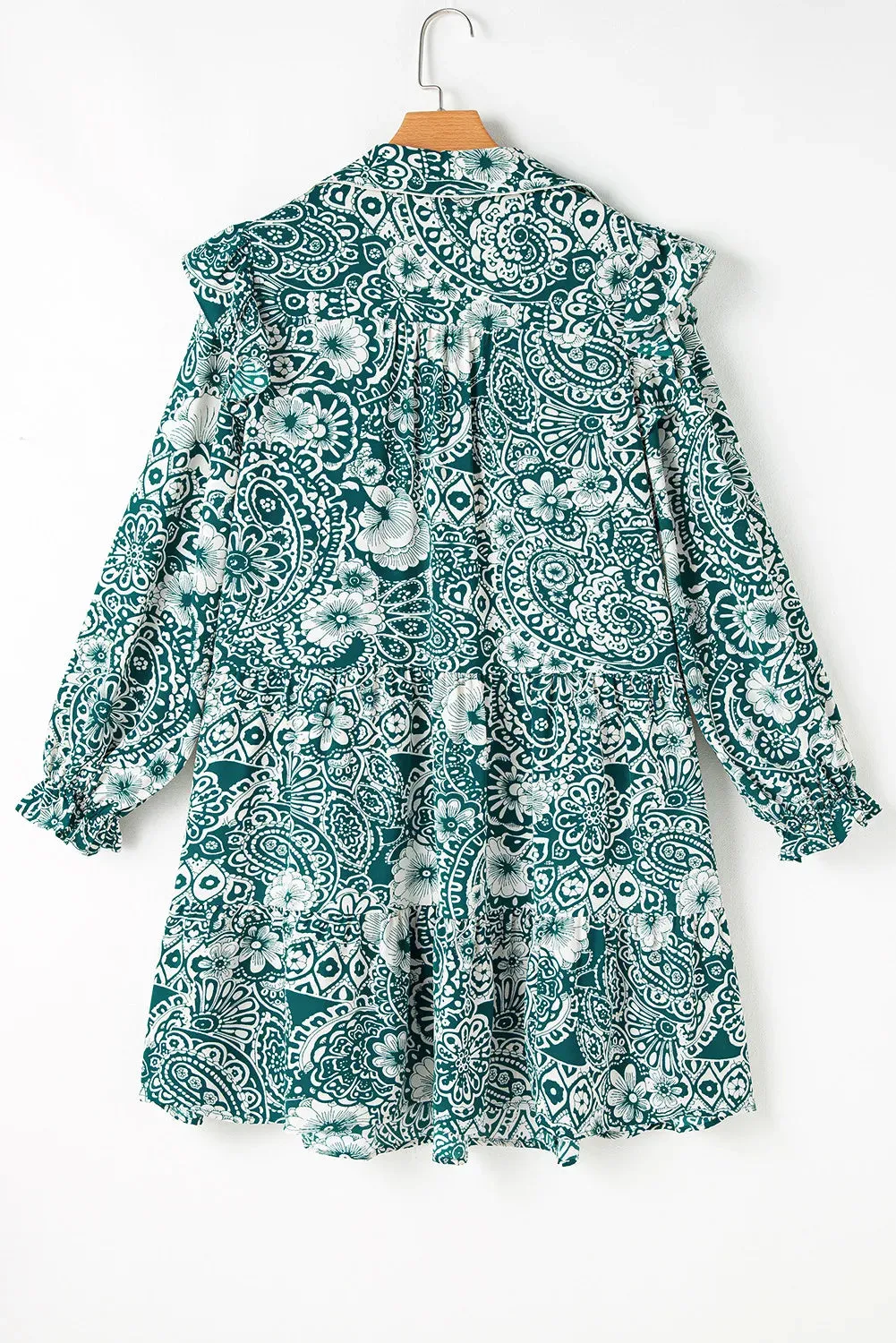 Plus Size Ruffled Printed Flounce Sleeve Dress sold by Charming Charlie product image thumbnail 3