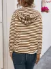 Drawstring Striped Long Sleeve Hoodie sold by Charming Charlie