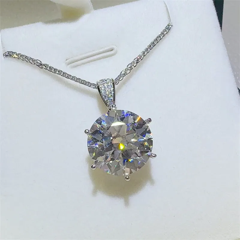 10 Carat Moissanite 925 Sterling Silver Pendant Necklace sold by Charming Charlie product image thumbnail 2