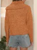 Asymmetric Collared Neck Long Sleeve Sweater sold by Charming Charlie
