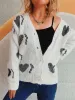 Heart Button Up Long Sleeve Cardigan sold by Charming Charlie