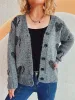 Heart Button Up Long Sleeve Cardigan sold by Charming Charlie