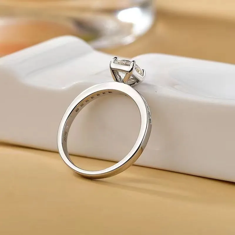 2 Carat Moissanite Zircon 925 Sterling Silver Ring sold by Charming Charlie product image thumbnail 4