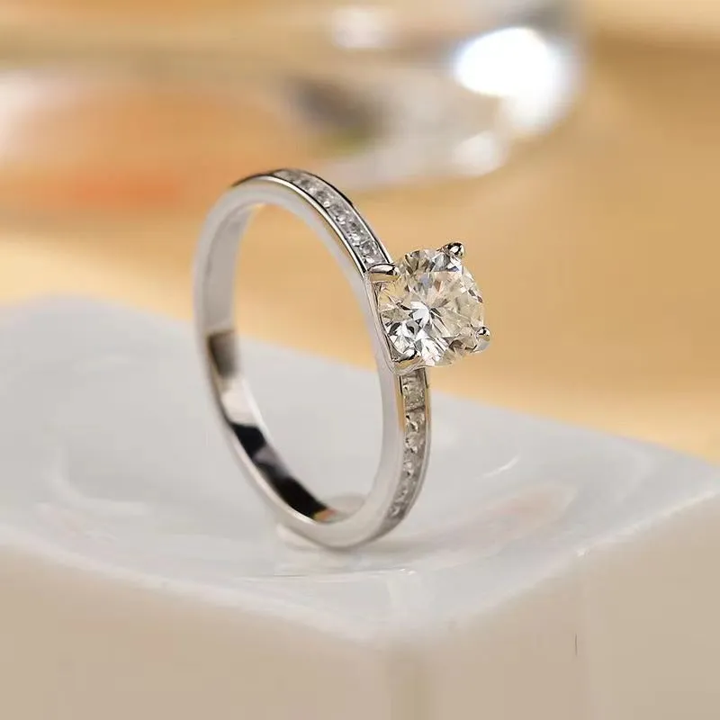 2 Carat Moissanite Zircon 925 Sterling Silver Ring sold by Charming Charlie product image thumbnail 3