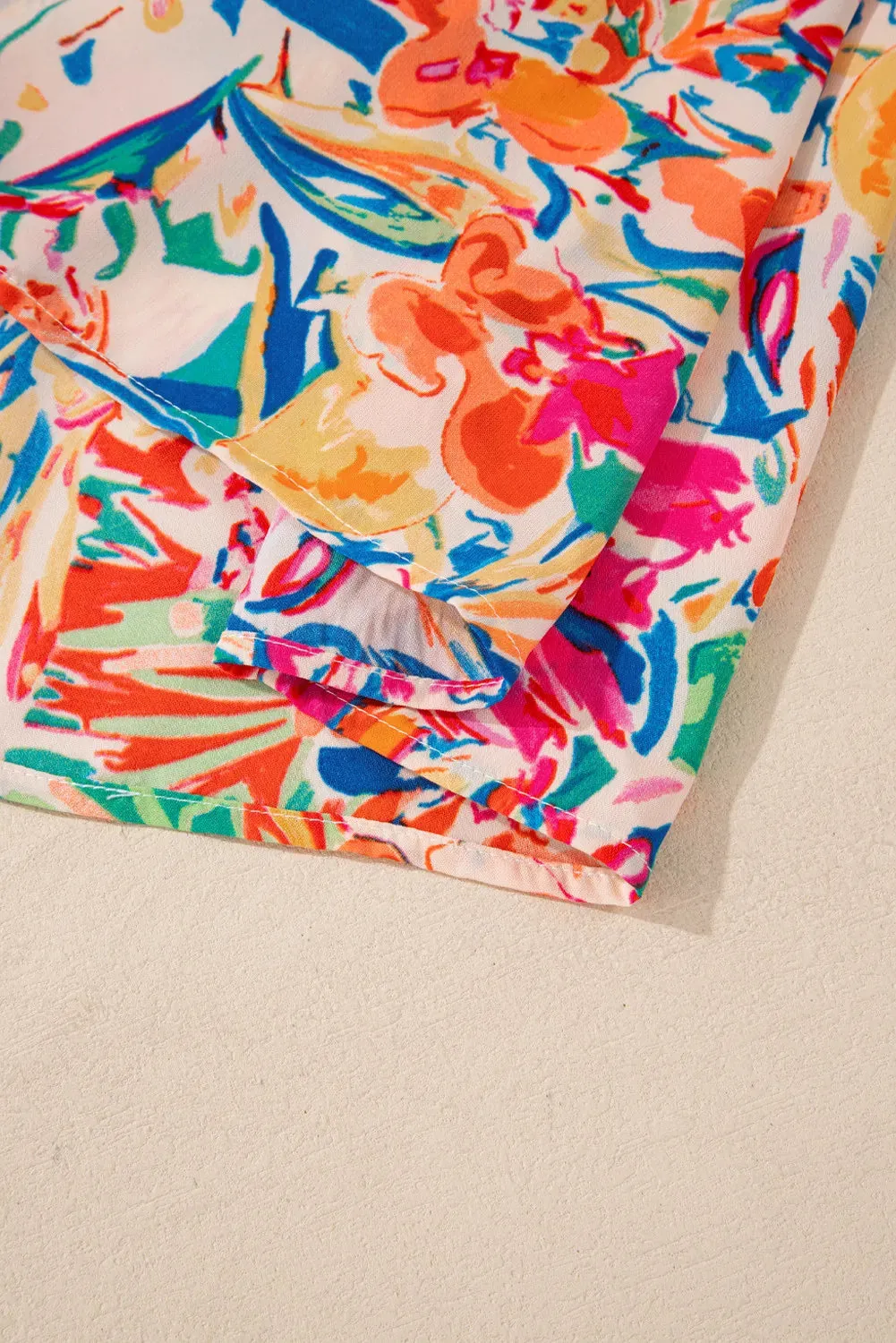 Printed Notched Long Sleeve Blouse sold by Charming Charlie product image thumbnail 5