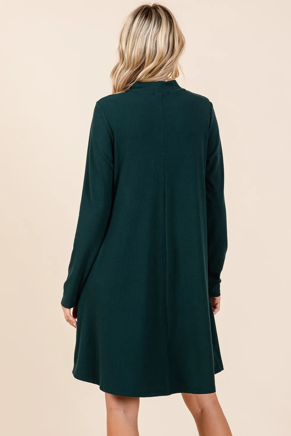 Mittoshop Mock Neck Long Sleeve Dress with Pockets sold by Charming Charlie product image thumbnail 2