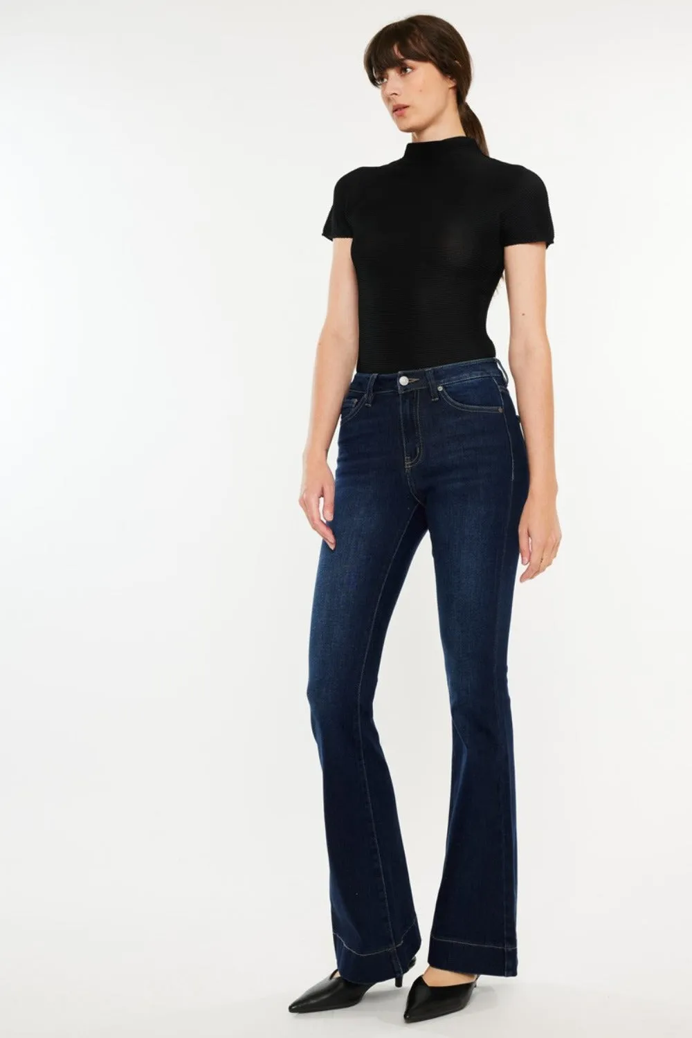 Kancan High Rise Slim Flare Jeans sold by Charming Charlie product image thumbnail 4