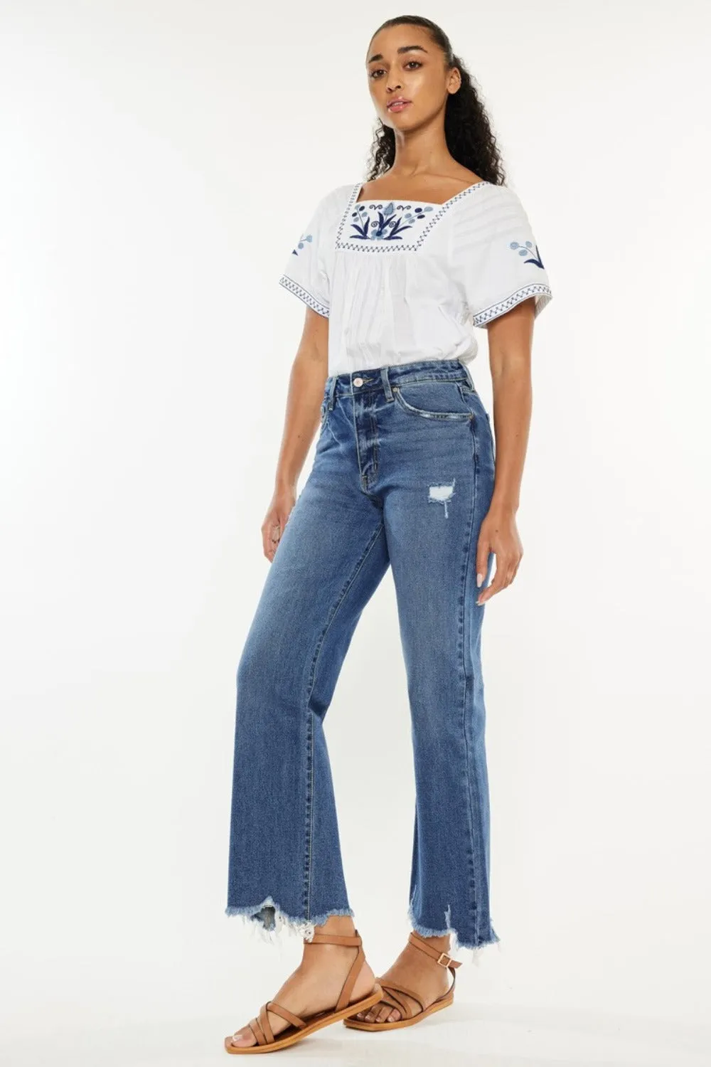 Kancan Full Size High Rise Slim Wide Leg Jeans sold by Charming Charlie product image thumbnail 3
