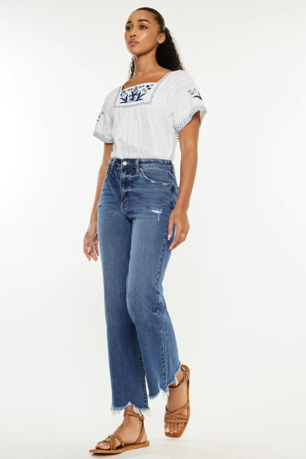 Kancan Full Size High Rise Slim Wide Leg Jeans sold by Charming Charlie product image thumbnail 4