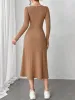 Square Neck Long Sleeve Midi Wrap Dress sold by Charming Charlie