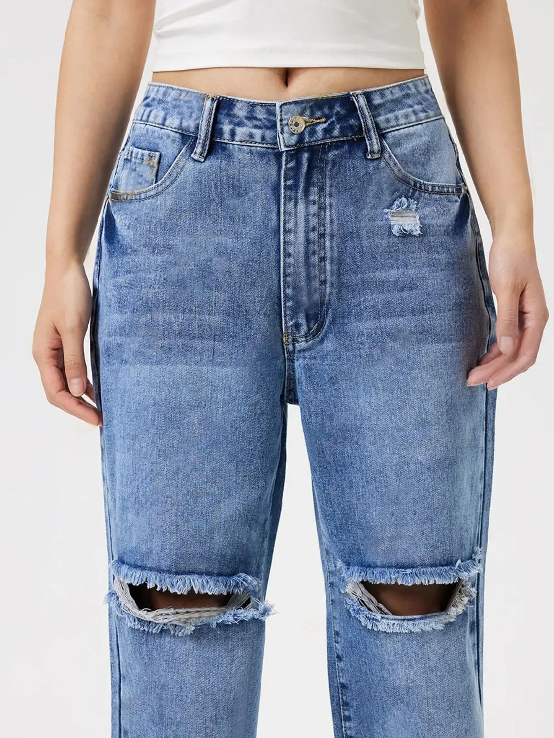 Distressed Jeans with Pockets sold by Charming Charlie product image thumbnail 3
