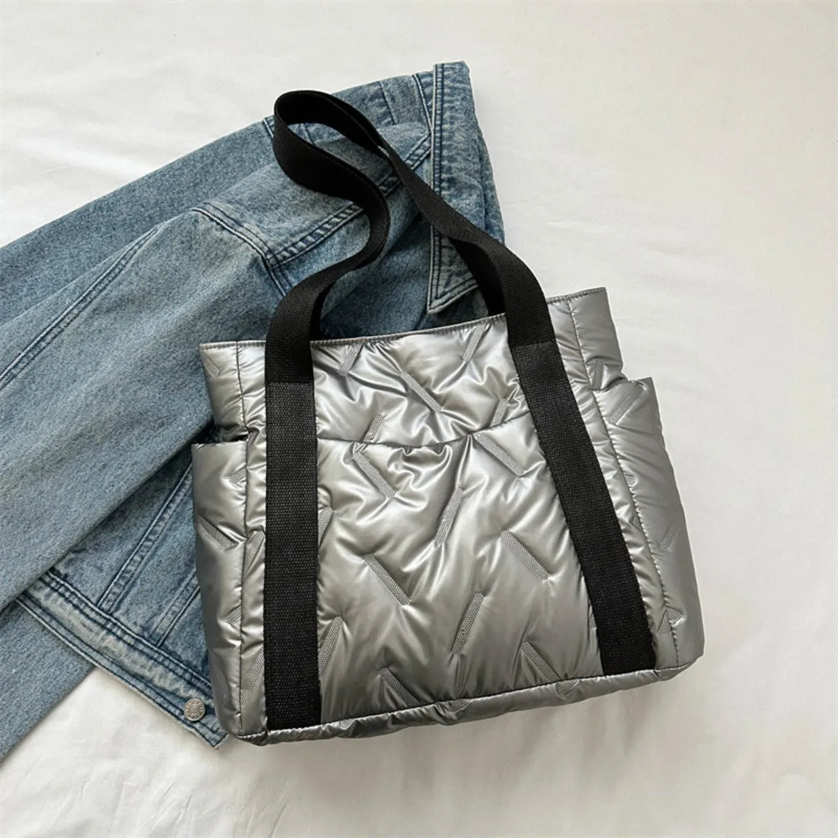Polyester Tote Bag with Zipper sold by Charming Charlie product image thumbnail 4