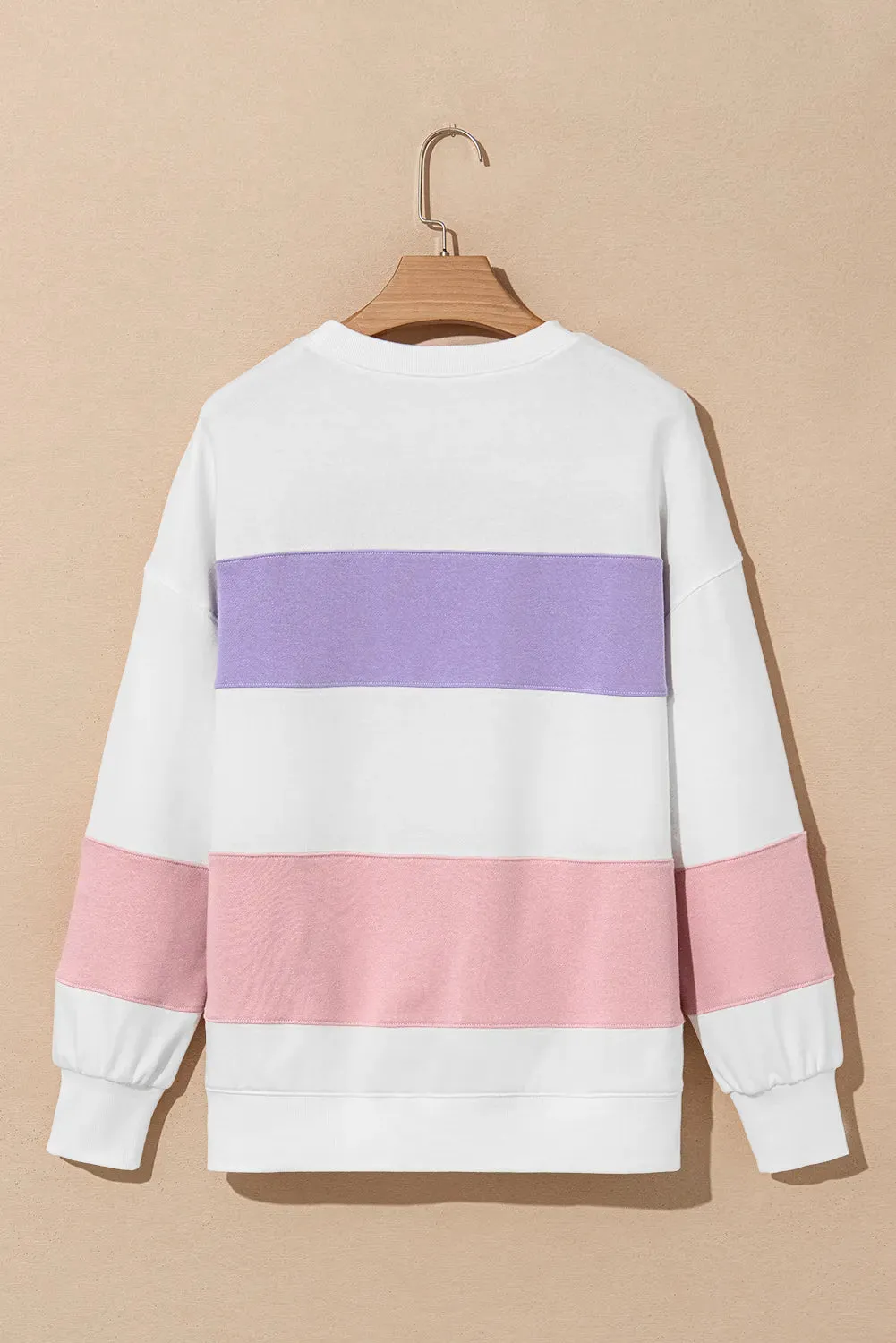 Color Block Round Neck Long Sleeve Sweatshirt sold by Charming Charlie product image thumbnail 3
