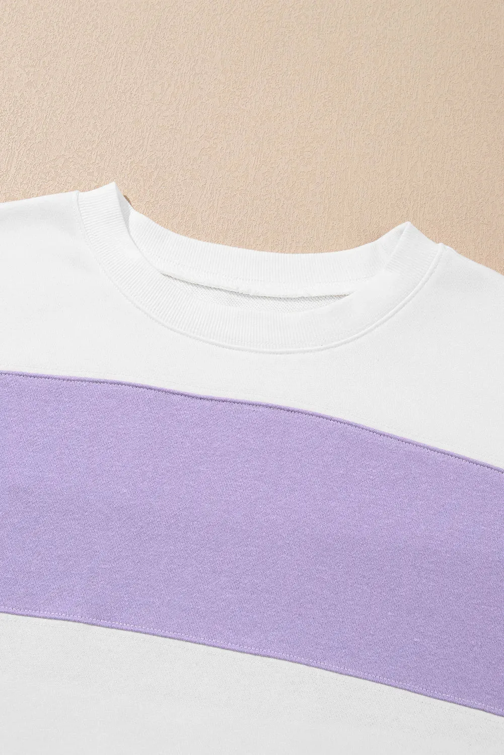 Color Block Round Neck Long Sleeve Sweatshirt sold by Charming Charlie product image thumbnail 4