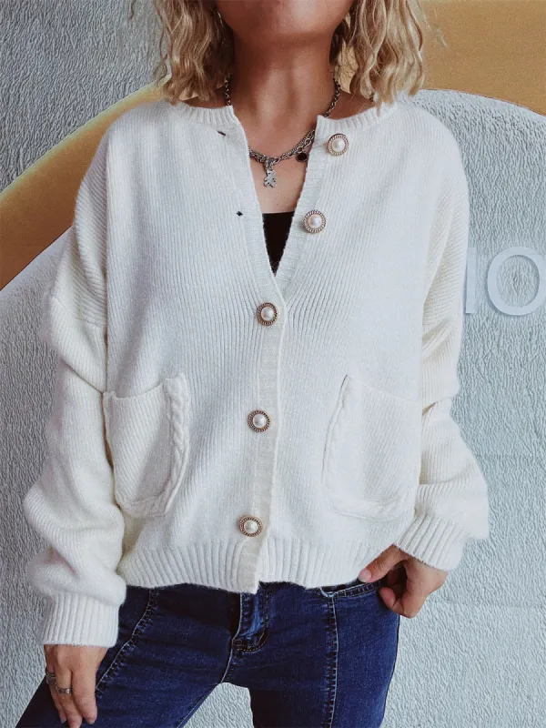 Button Up Long Sleeve Cardigan sold by Charming Charlie
