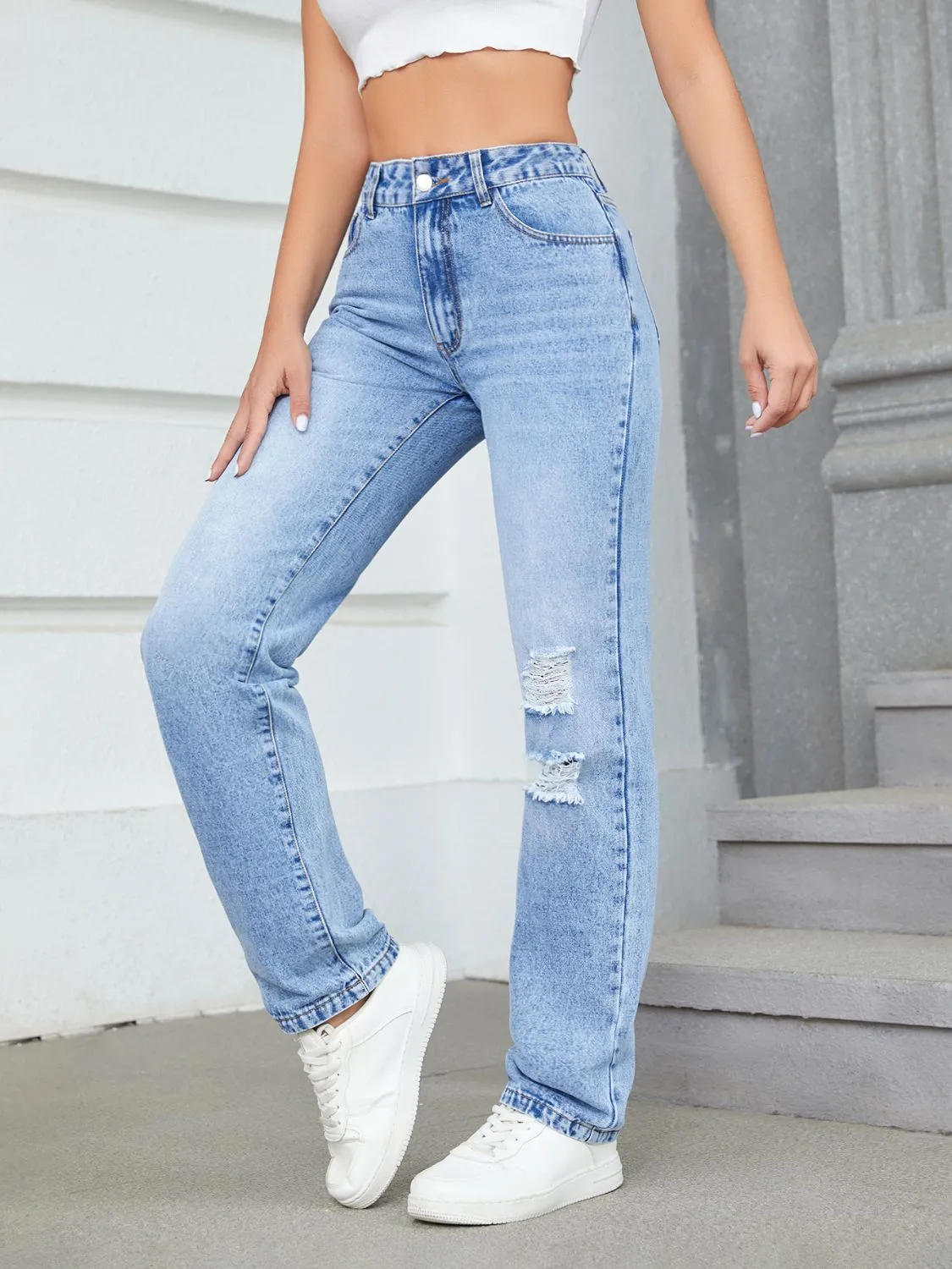 Distressed Jeans with Pockets sold by Charming Charlie product image thumbnail 3
