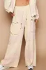 POL Crochet Contrast Drawstring Wide Leg Pants sold by Charming Charlie