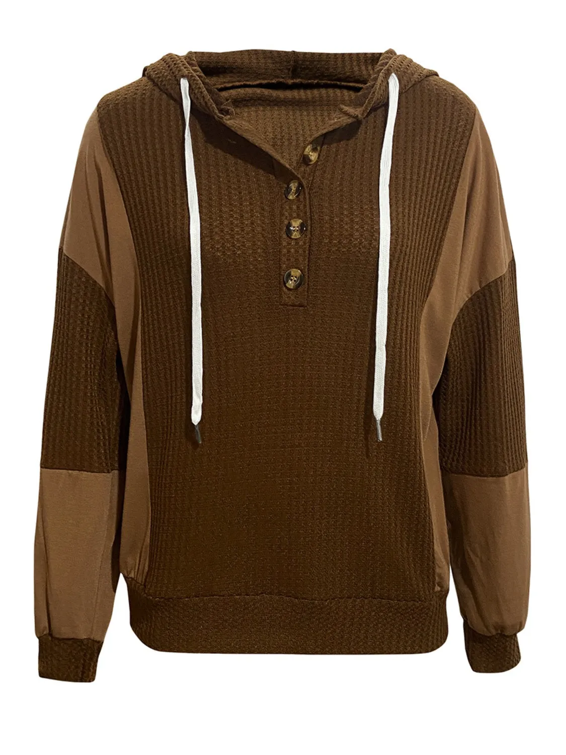 Drawstring Contrast Long Sleeve Hoodie sold by Charming Charlie product image thumbnail 3