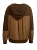 Drawstring Contrast Long Sleeve Hoodie sold by Charming Charlie