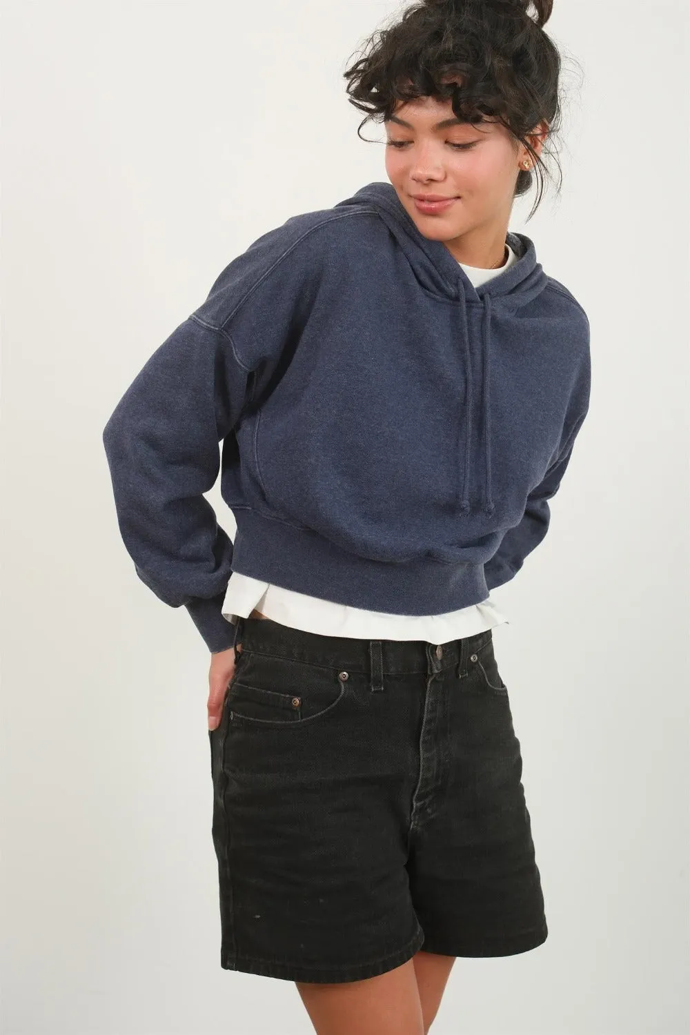 HYFVE Drop Shoulder Cropped Hoodie sold by Charming Charlie product image thumbnail 3