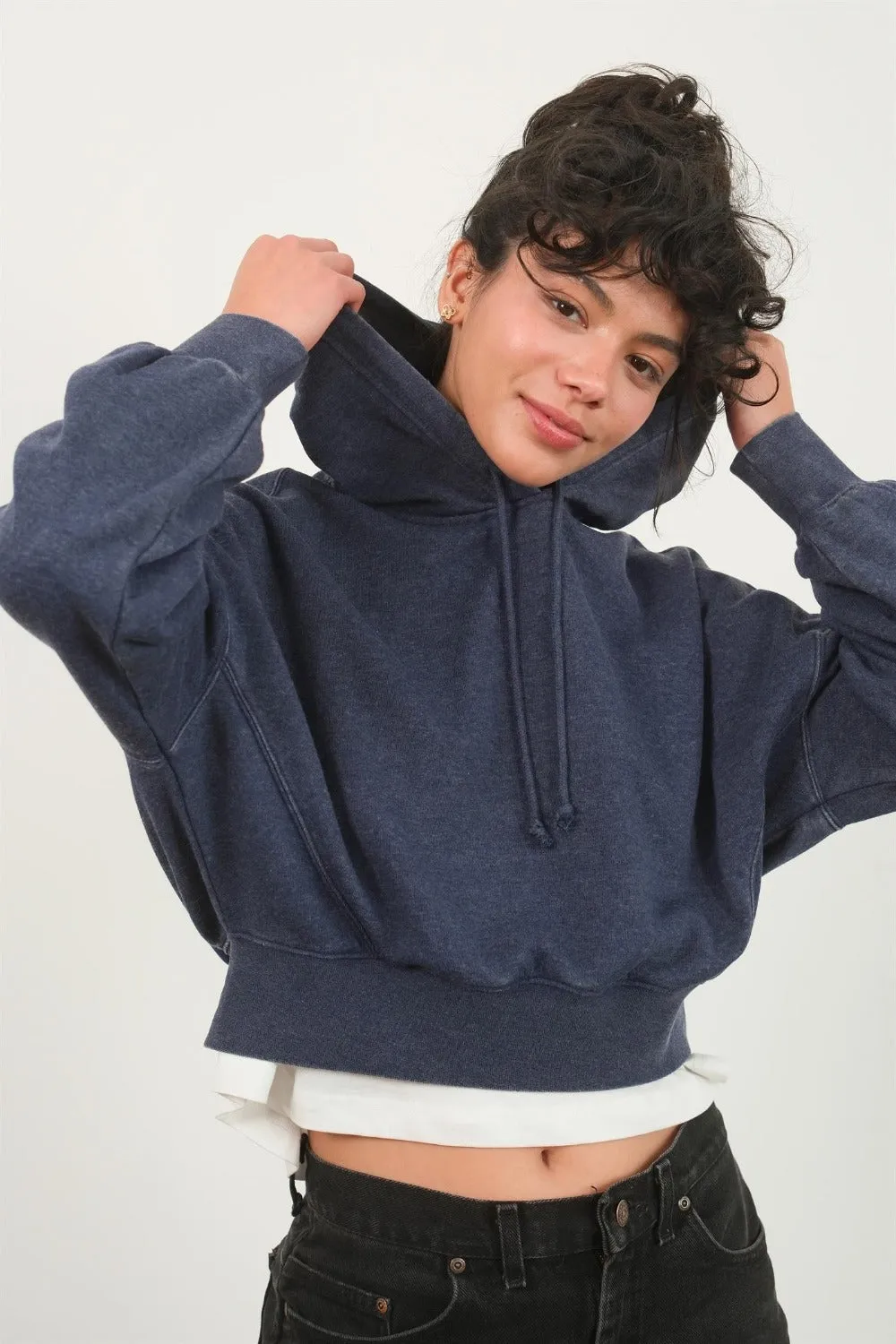 HYFVE Drop Shoulder Cropped Hoodie sold by Charming Charlie