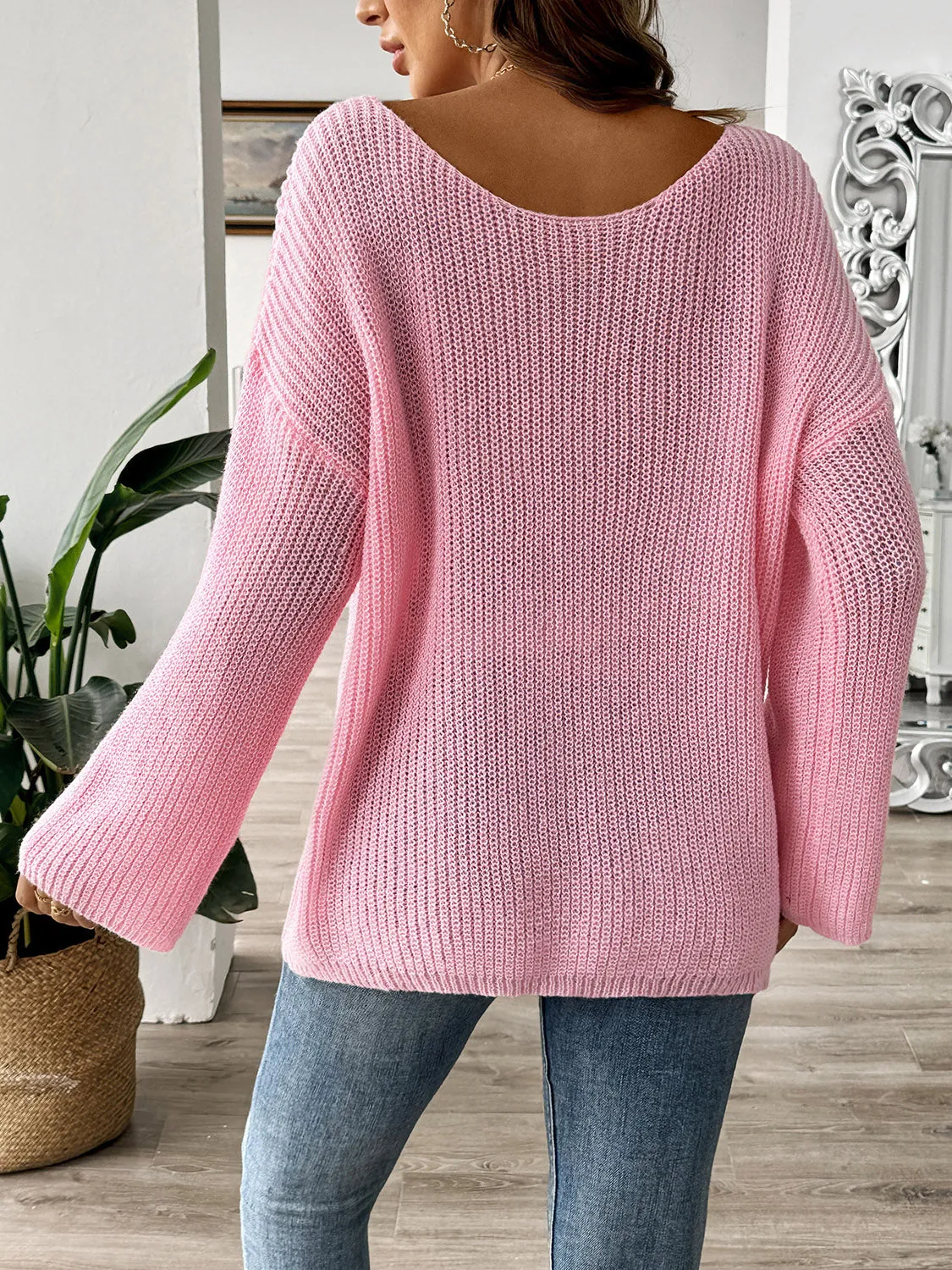 Bow Boat Neck Long Sleeve Sweater sold by Charming Charlie product image thumbnail 2
