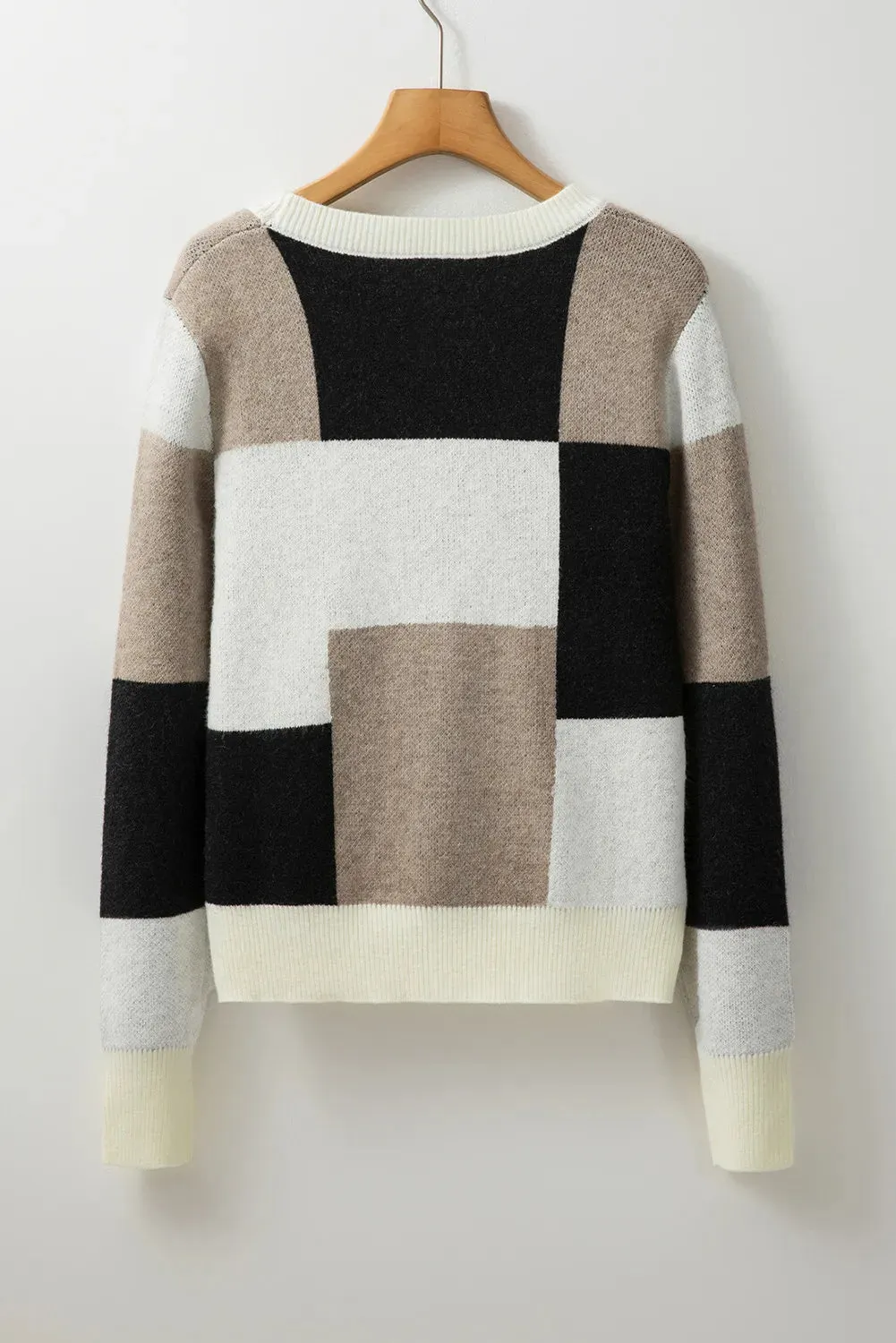 Color Block Round Neck Long Sleeve Sweater sold by Charming Charlie product image thumbnail 4