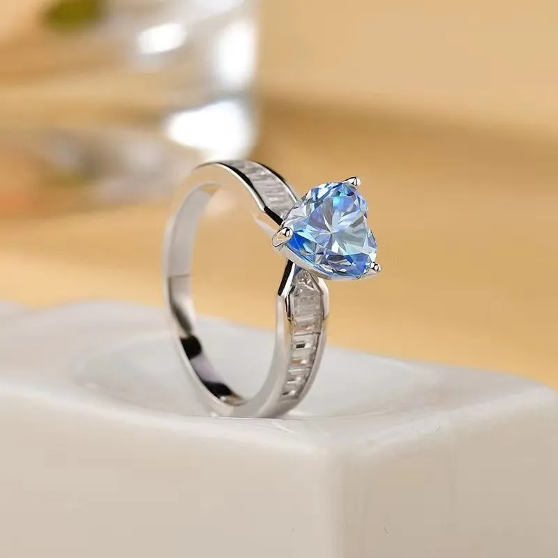2 Carat Moissanite 925 Sterling Silver Ring sold by Charming Charlie product image thumbnail 3