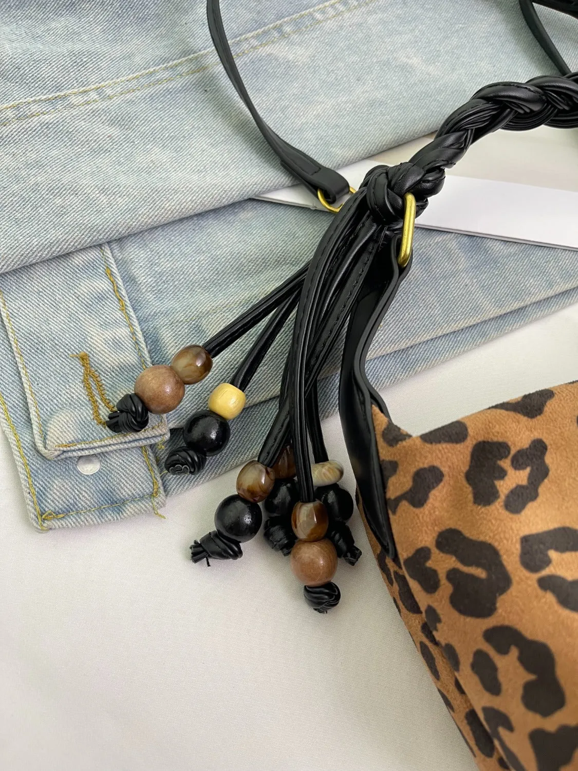 Suede Adjustable Strap Shoulder Bag sold by Charming Charlie product image thumbnail 4